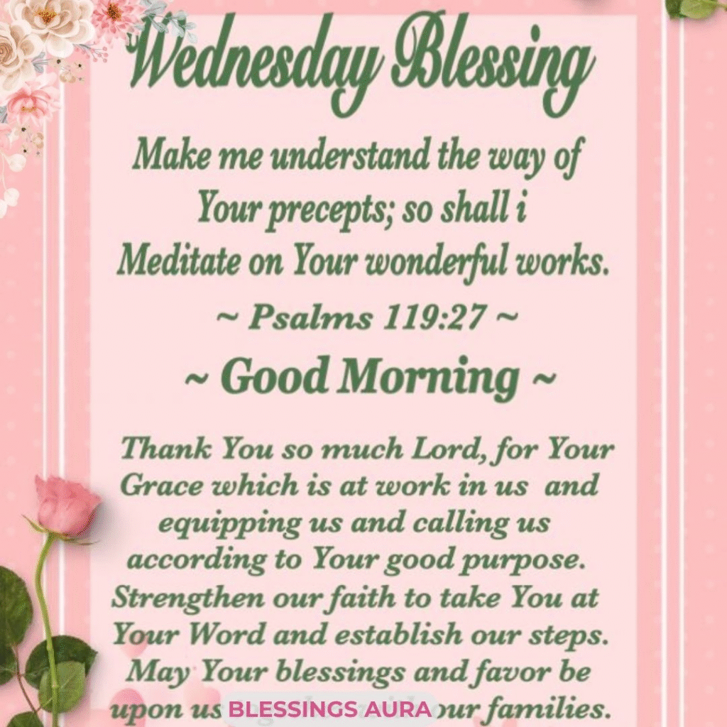 Good Morning Wednesday Blessings and Prayers Bible Verses