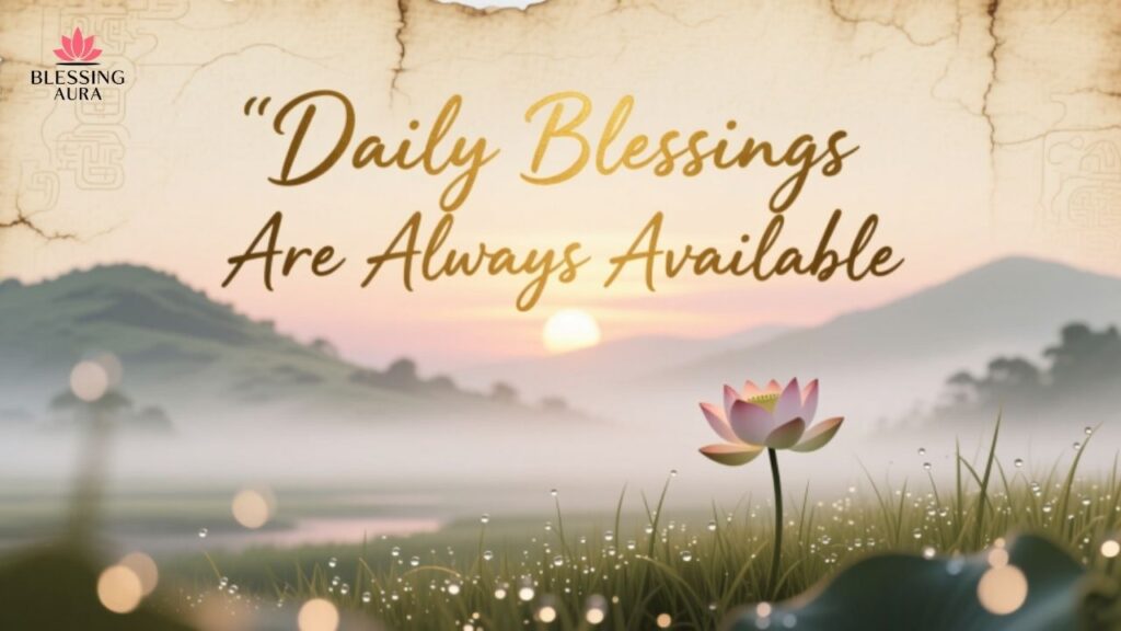 Daily Blessings Are Always Available