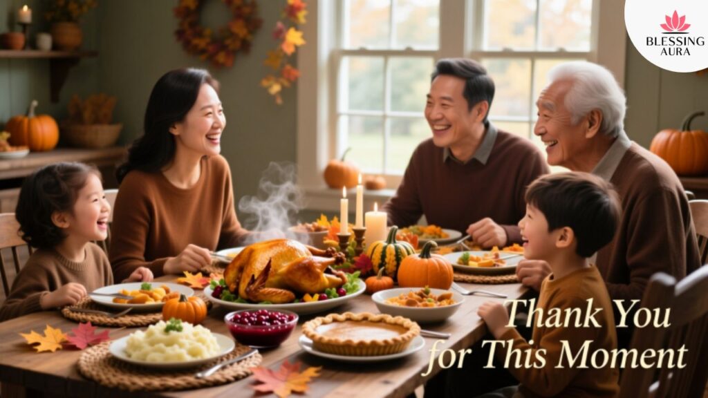 Family happy thanksgiving