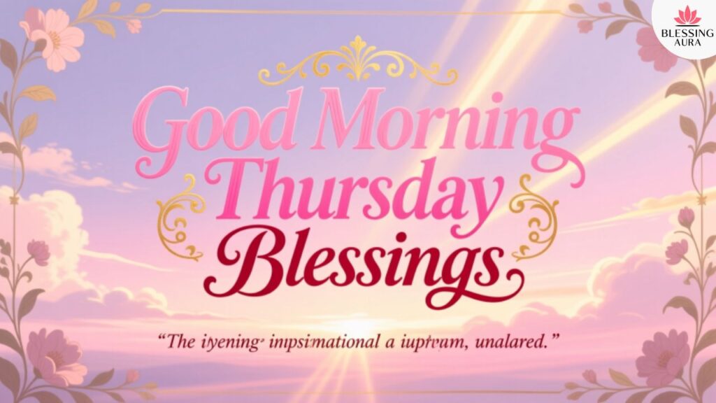 Beautiful Good Morning Thursday Blessings