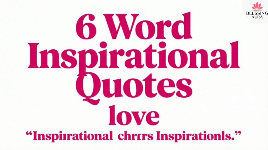 6 Word Inspirational Quotes