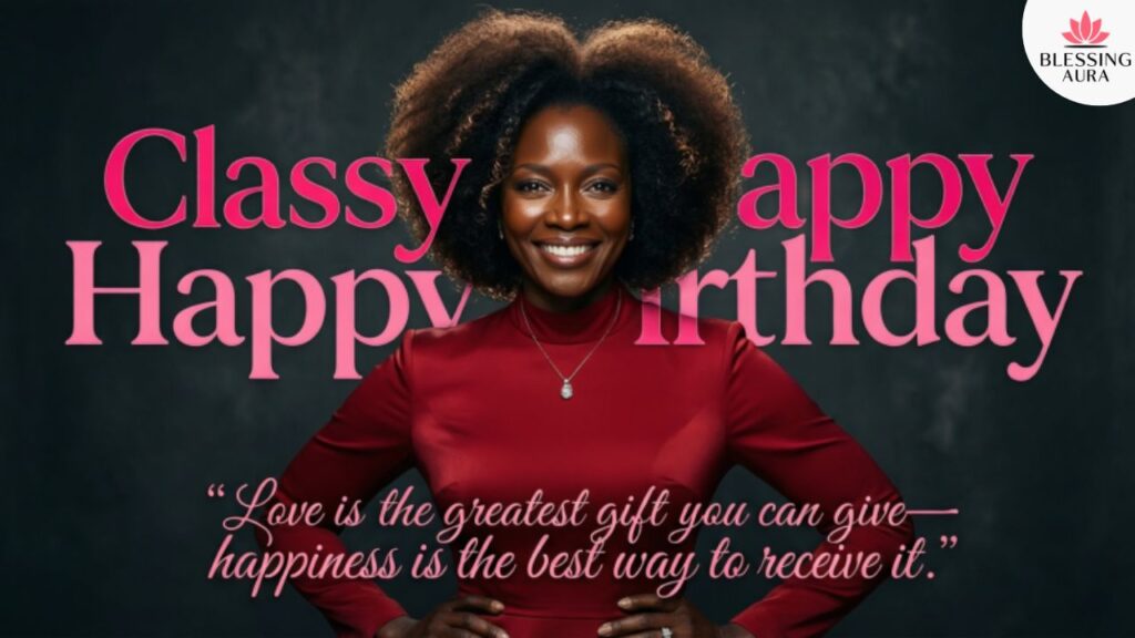 Classy Happy Birthday African American Woman