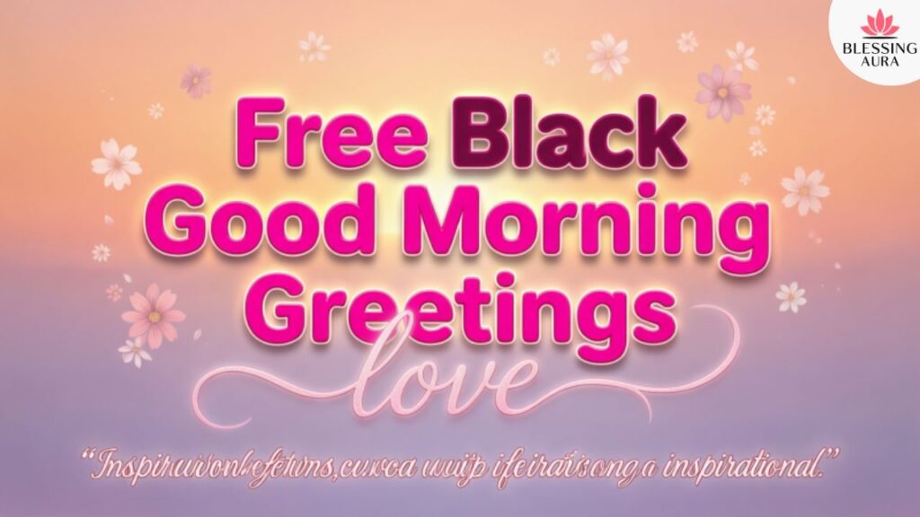 Free Black Good Morning Greetings