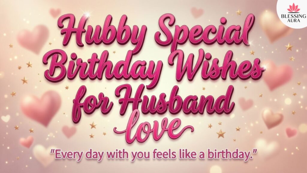 Hubby Special Birthday Wishes for Husband