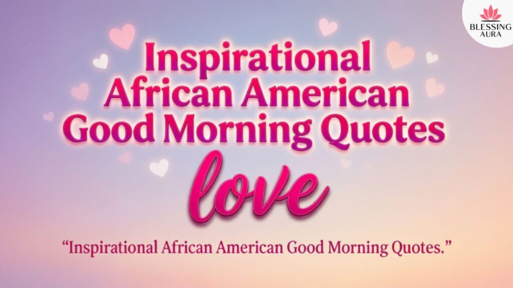Inspirational African American Good Morning Quotes
