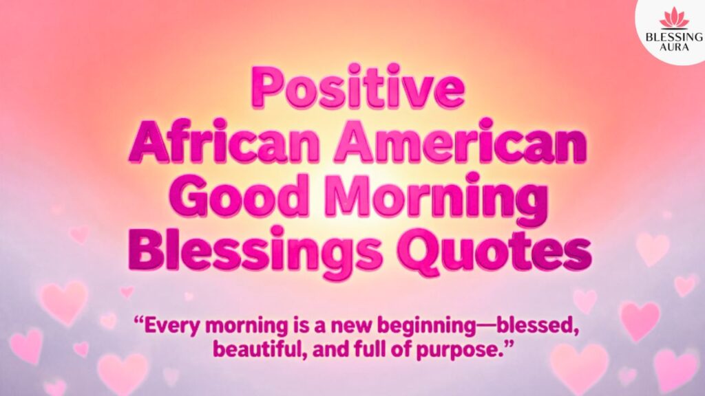 Positive African American Good Morning Blessings Quotes