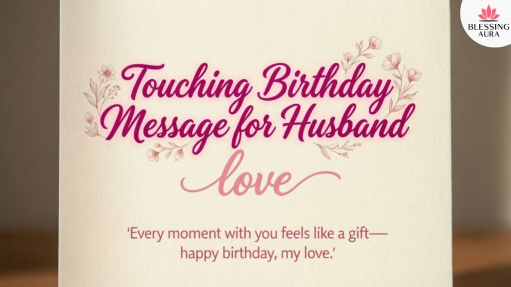 Touching Birthday Message for Husband